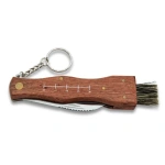 Mushroom pocket knife with brush, metric scale and pouch - Image 2